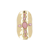 anillo piedra rosa