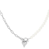 Collar Corazón Perlas
