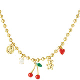 Cherry & Teddy Necklace