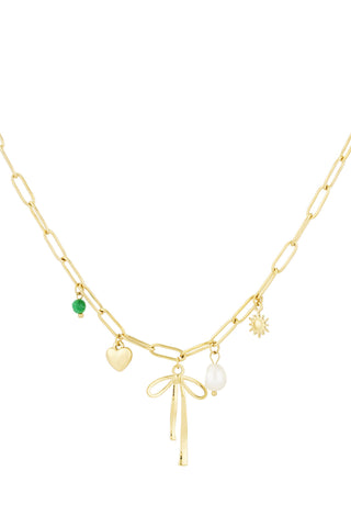 Sweet Bow Charm Necklace