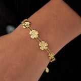 Gold Flowers Bracelet