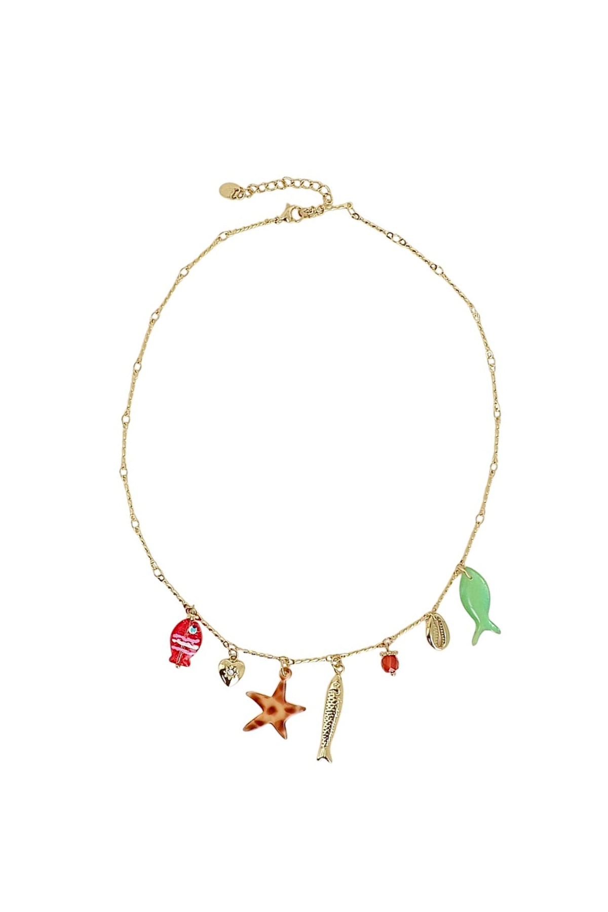 collar de peces con charms 