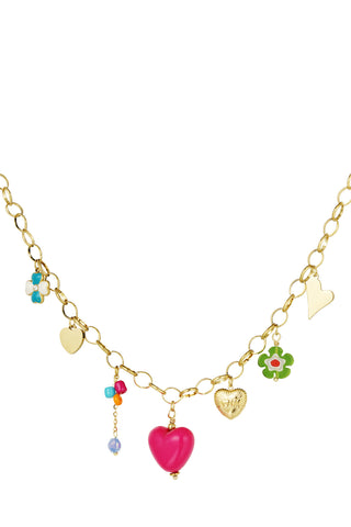 Pink Heart Necklace