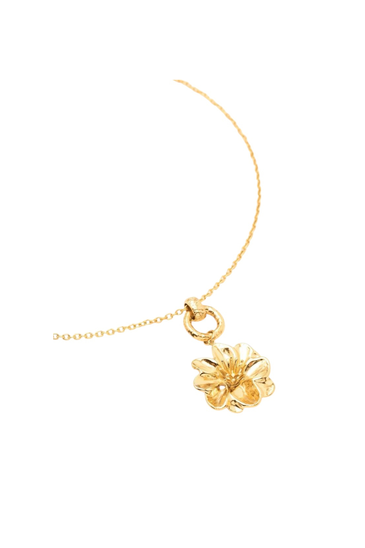 collar flor dorada