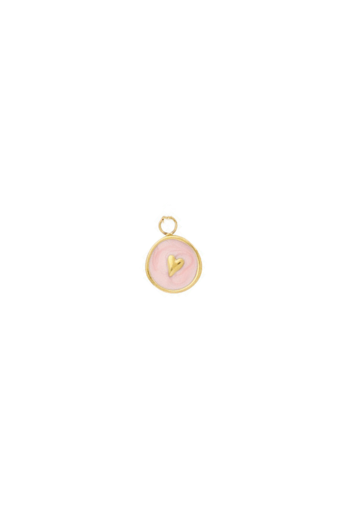 charm corazon rosa